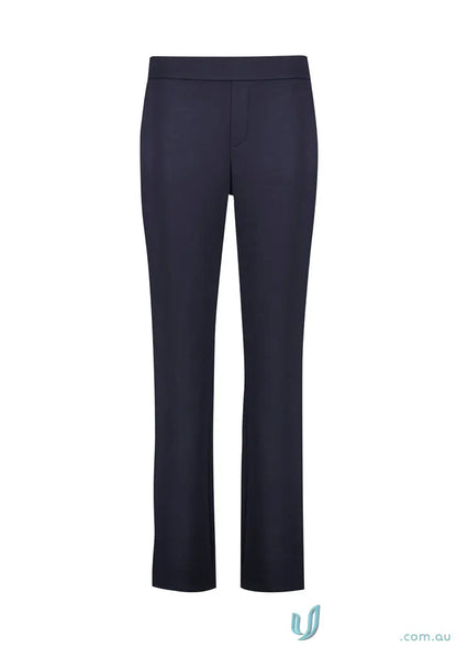 Dark blue scuba ponte mid-rise pull-on pants RGP304L for women