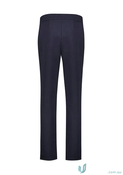 Dark blue scuba ponte mid-rise pull-on pants for women RGP304L, straight-leg style