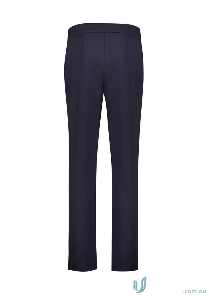 Dark blue scuba ponte mid-rise pull-on pants for women RGP304L, straight-leg style