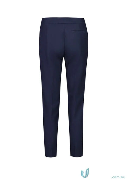 Dark blue Womens Siena 7/8 Mid-waist Slim Leg Pant RGP308L showcasing effortless elegance womens style