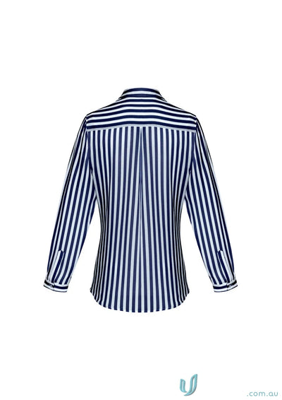 Womens Verona L/S Shirt with striped design, perfect for uniforms and workwear