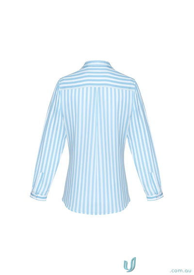 Womens Verona L/S Shirt with stylish striped design, perfect for workwear or uniforms