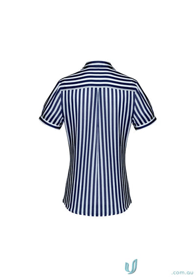 Womens Verona S/S Shirt with striped pattern, ideal for uniforms and workwear