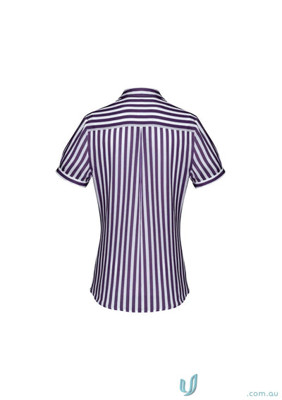 Womens Verona S/S Shirt with trendy striped design, perfect for workwear or uniforms