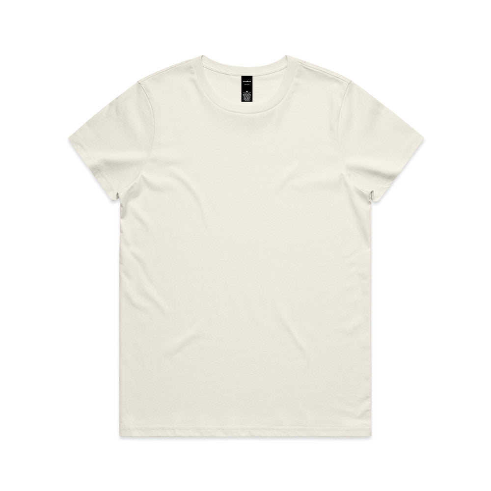 Cream-colored short-sleeve versatile Maple Tee for women