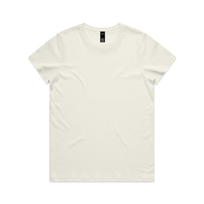 Cream-colored short-sleeve versatile Maple Tee for women