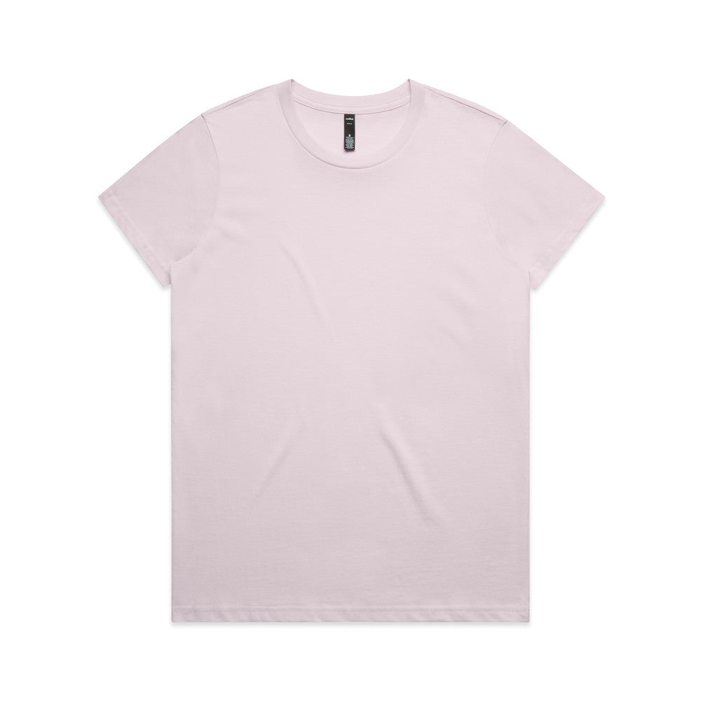 Women’s short-sleeve lavender versatile maple tee with crew neck