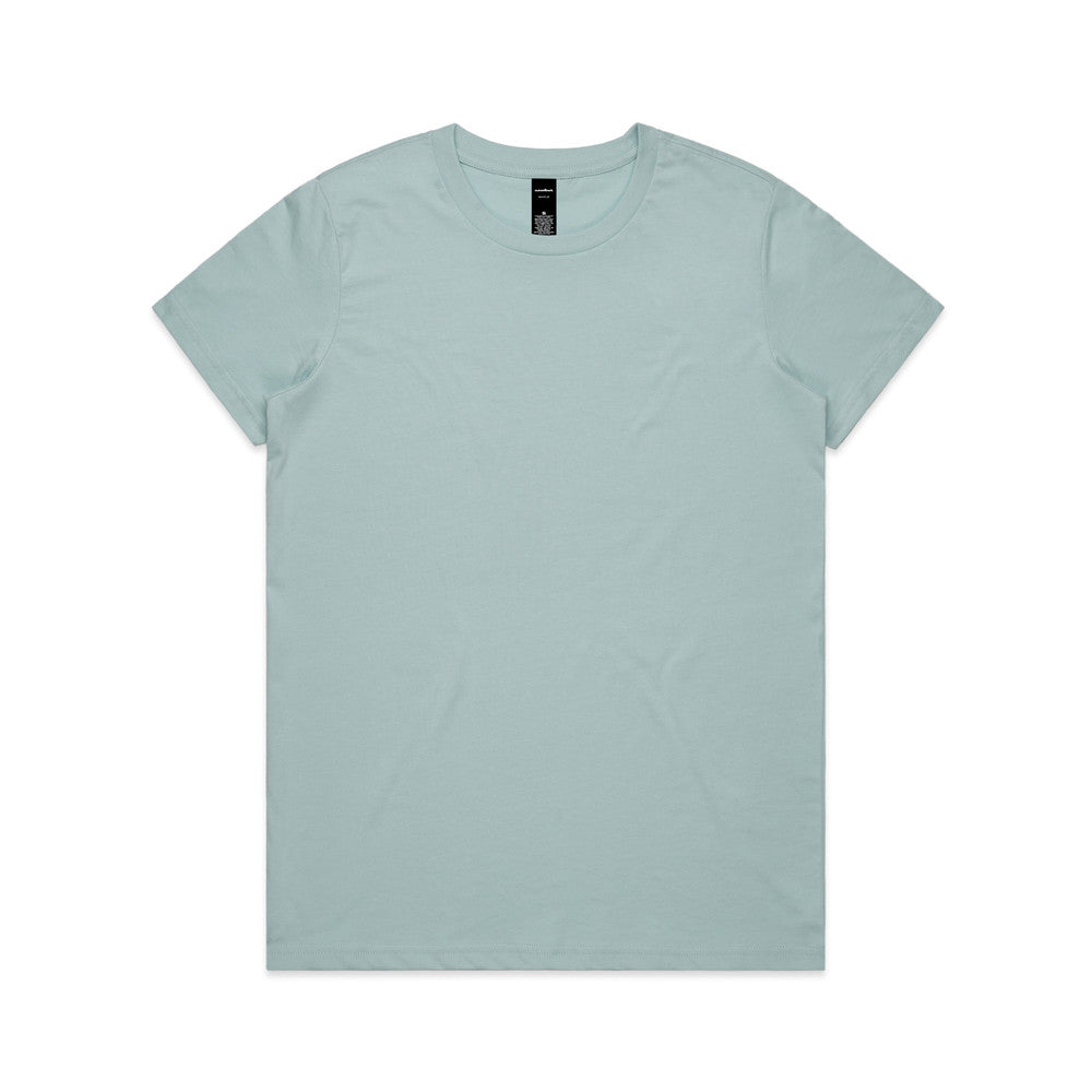 Relaxed fit mint green womens versatile maple tee with short sleeves