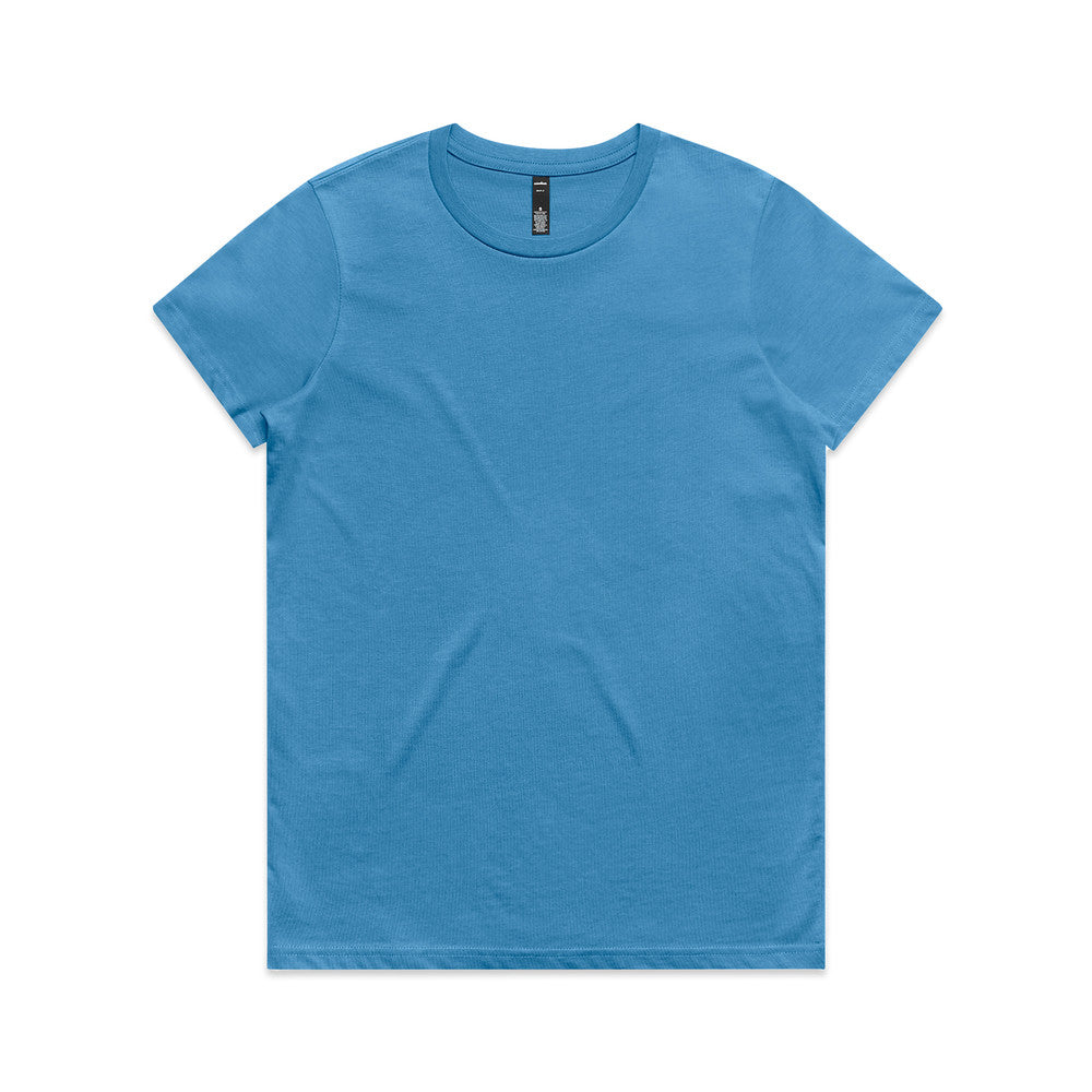 Blue short-sleeve versatile Maple Tee for women