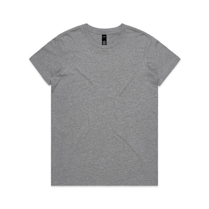 Relaxed fit heather gray versatile Maple Tee for women
