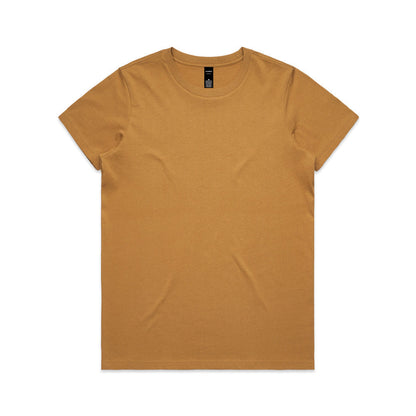 Mustard yellow short-sleeve versatile Maple Tee for women