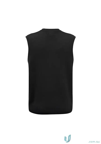 Stylish black knit wool mix vest from Wool Mix Vest collection for a cozy look