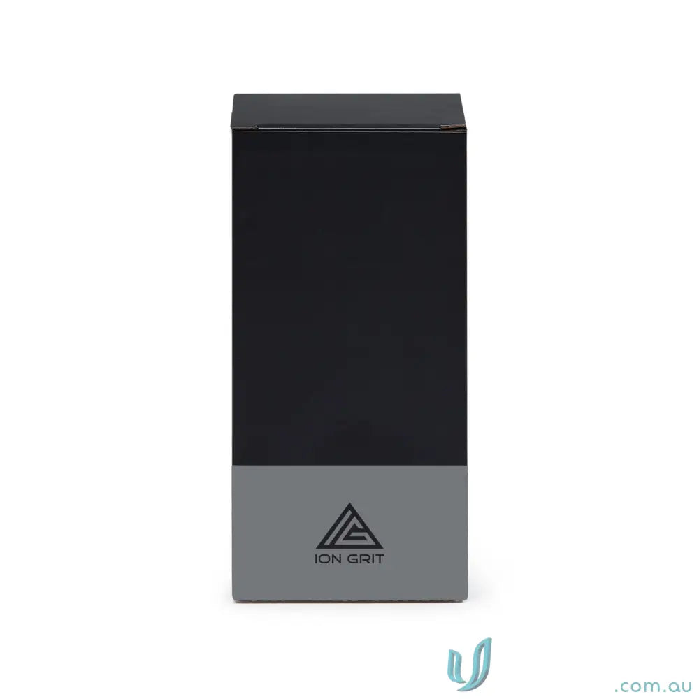 Sleek matt black and gray 750ml insulated stainless steel food jar with foldable spoon