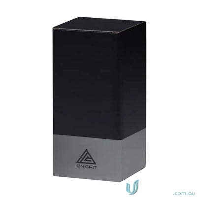 Two-tone black and gray storage box with foldable spoon for WorkFuel 750ml insulated jar