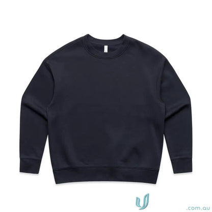 Navy blue Wo’s Relax Crew sweatshirt with relaxed fit and crew neck style