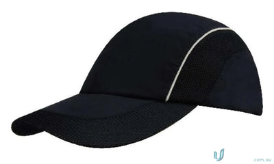 Black baseball cap with white trim from Woven Fabric workwear and uniforms collection