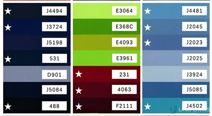 Color swatch chart for Woven Sports Socks showcasing custom sports socks options