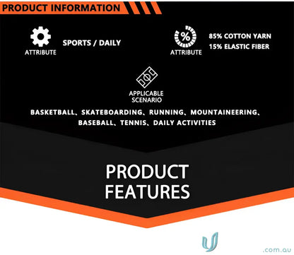 Product information graphic for Woven Sports Socks showcasing custom sports socks design