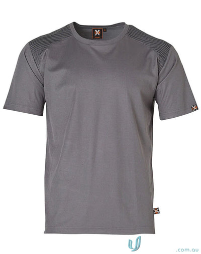 XStreet TrueDry Tee with unique shoulder panel stitching and small logo accents