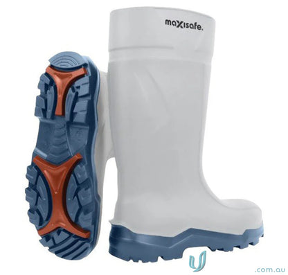 XtremeGrip White Polyurethane Gumboots perfect for workwear and uniforms