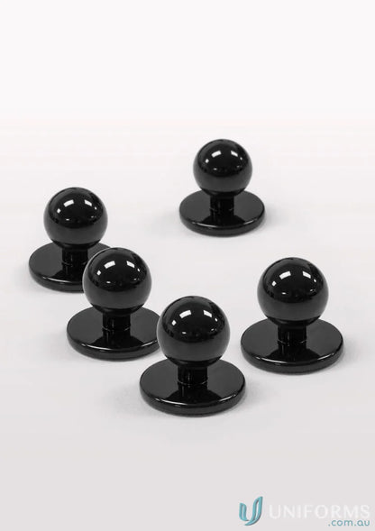 Black shiny shirt studs from Yes Chef! 100 Pack Chef Buttons, perfect for collection chef jacket or jacket button ch235, interchangeable stud buttons
