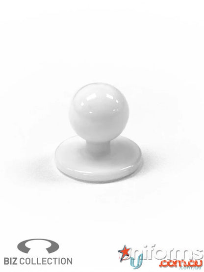 White collar stud from Yes Chef 100 Pack Chef Buttons, ideal for collection chef jacket