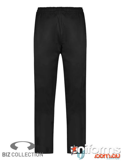 Men’s dash chef black elastic waist pants from the Biz Collection Men’s Dash Chef line