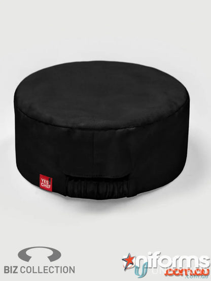 Round black chef’s hat from biz collection chef for perfect kitchen attire chef cap ch238