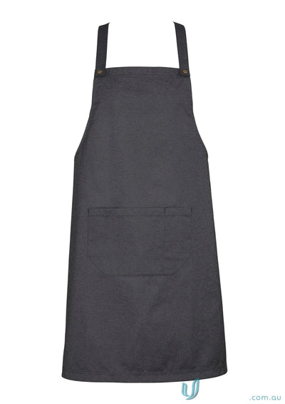 Gray apron with adjustable straps from Yes Chef! Urban Full Bib Apron biz collection bib apron ba55