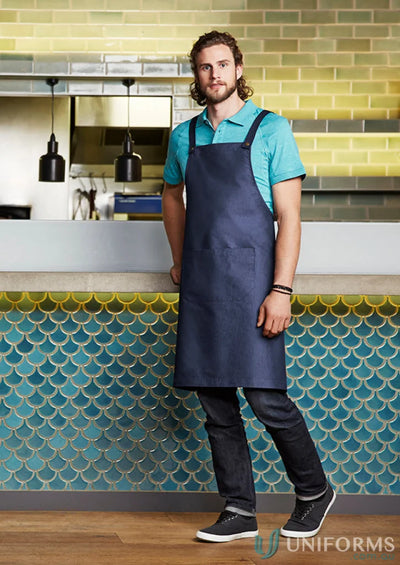 Navy blue urban bib apron from Yes Chef Urban Full Bib Apron biz collection bib apron ba55