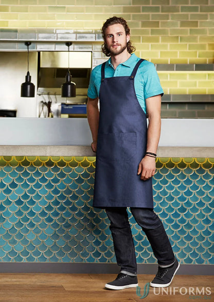 Navy blue urban bib apron from Yes Chef Urban Full Bib Apron biz collection bib apron ba55