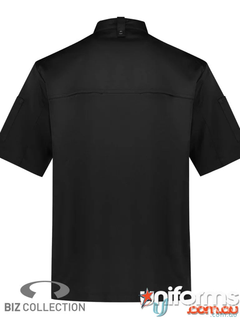 Black Zest SS Chef Jacket with underarm mesh inserts for stay cool cooking comfort