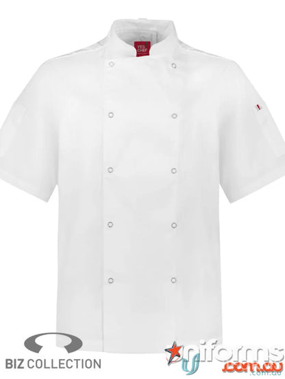 White Yes Chef Zest SS Chef Jacket with underarm mesh inserts to stay cool