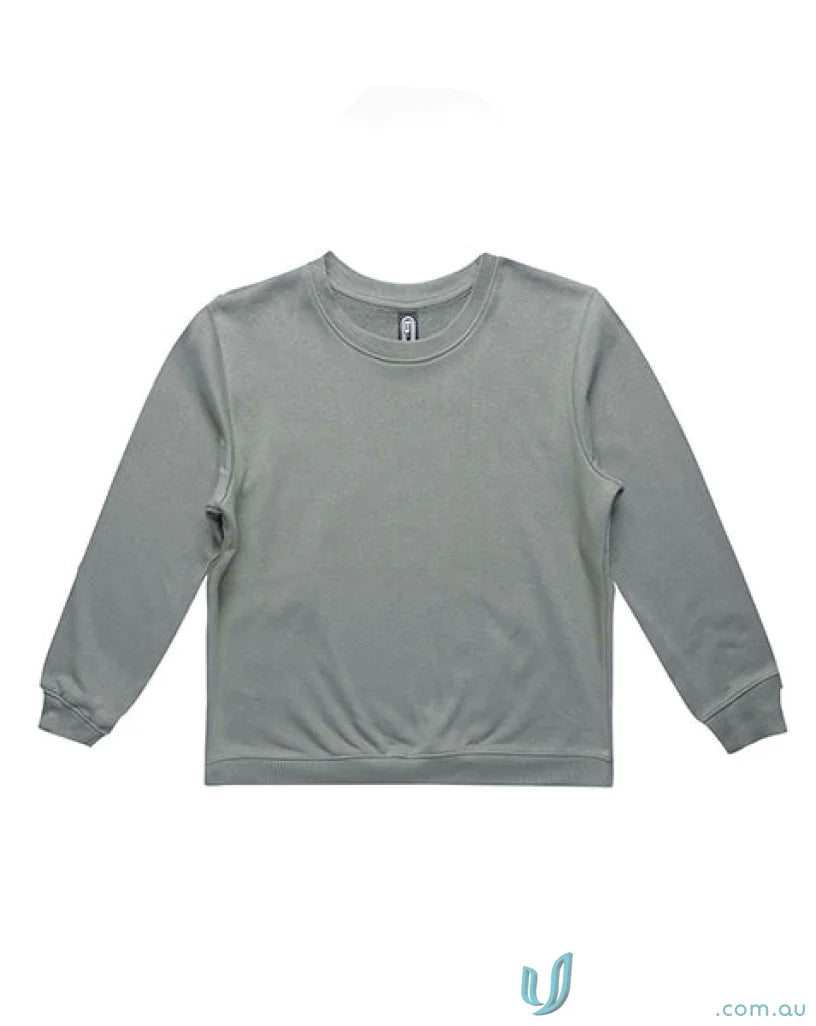 Gray long-sleeved kids crew neck jumper for a comfy youth crew neck look