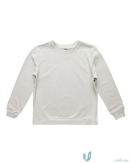 Gray long-sleeved crew neck jumper for kids youth, comfy neck jumper style