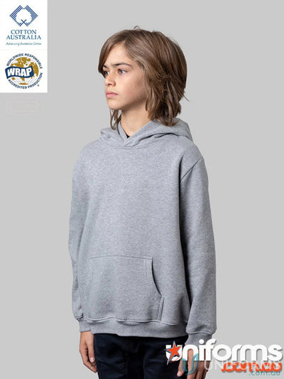 Youth Hoodie Gray hooded sweatshirt perfect for casual wear or sports uniforms