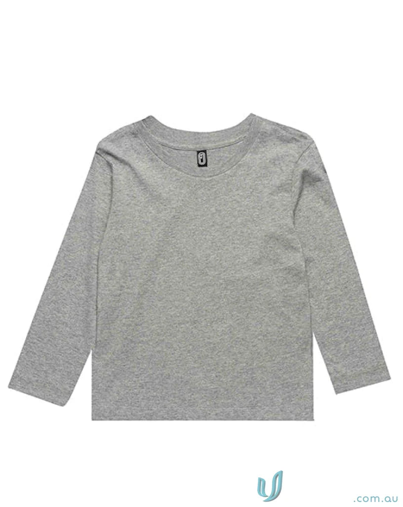 Gray long-sleeved Youth LS T-Shirt perfect for measuring up in uniforms