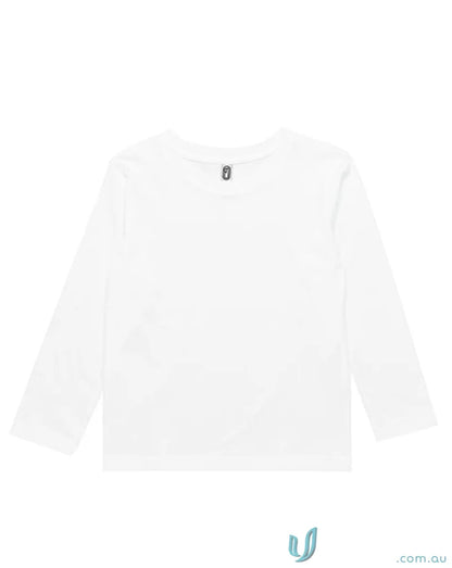 White long-sleeved shirt for Youth LS T-Shirt, perfect for measure-friendly uniforms