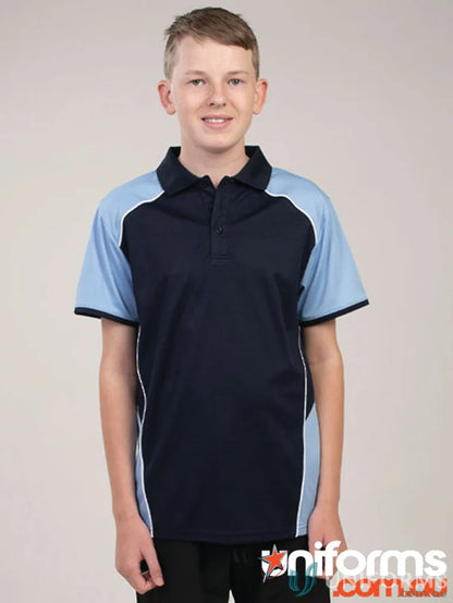 Youth McPherson Polo with two-tone design, cooldry moisture-wicking tech and recycled fibres