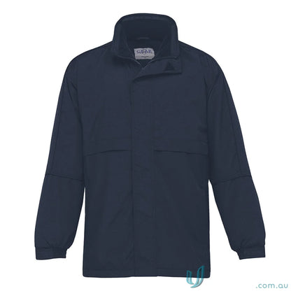 Navy blue Youth Plain Basecamp Anorak jacket perfect for work uniforms with storm flap