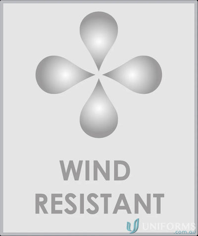 Wind-resistant clothing label on Youth Plain Basecamp Anorak showcasing storm flap for work uniforms