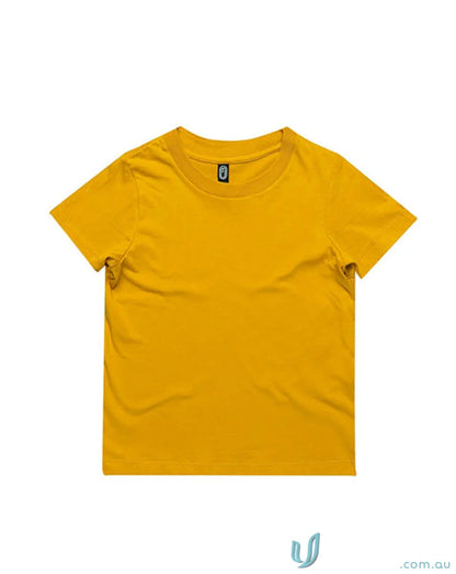 Youth T-Shirt in mustard color, perfect for casual wear or workwear uniforms