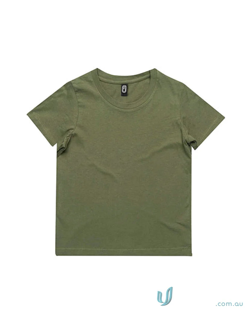 Olive green Youth T-Shirt perfect for uniforms or casual workwear, comfortable fit