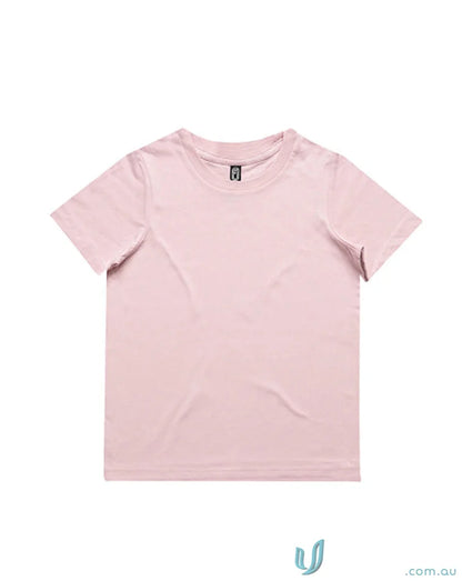 Pink short-sleeved Youth T-Shirt, great for casual wear or workwear uniforms