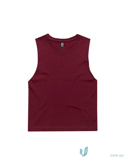 Youth Tank Top in Maroon Sleeveless Athletic Top for sports and uniforms