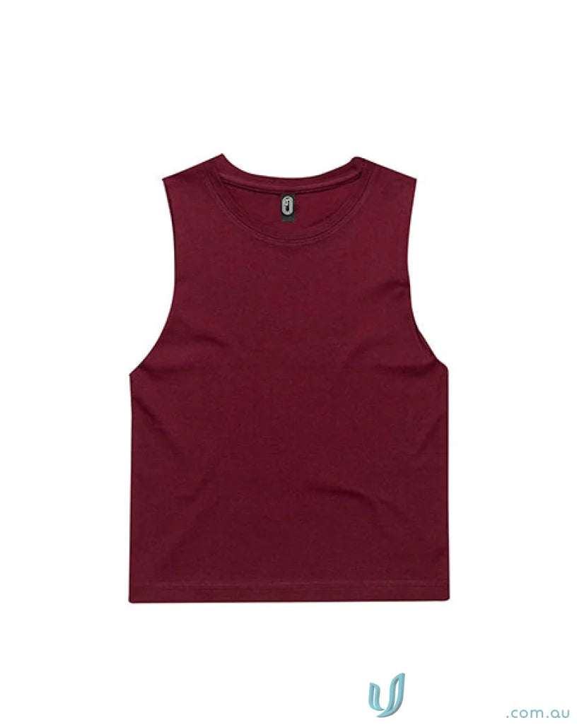Youth Tank Top in Maroon Sleeveless Athletic Top for sports and uniforms