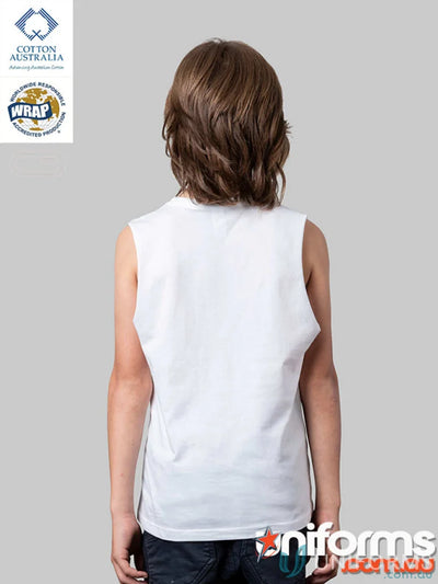 Youth Tank Top with a white sleeveless shirt perfect for casual tank uniforms