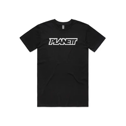 Youth team tee in black with white text and design