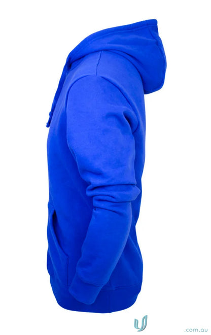 Blue hooded sweatshirt from Torquay Youth Hoodies collection with low-pill fabric and tie cord closure