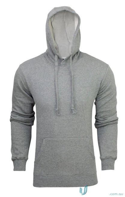 Gray hooded sweatshirt from Torquay Youth Hoodies line with low-pill fabric and tie cord closure